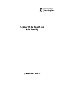 Research and Teaching Job family