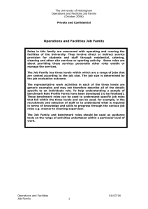 Operations and Facilities Job Family