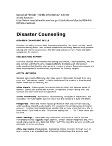 Disaster Counseling
