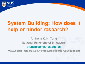 System Building: How does it help or hinder research