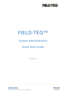 System Administrator Quick Start Guide (Word 3.6MB)