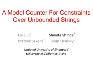 A Model Counter For Constraints Over Unbounded Strings Loi Luu Prateek Saxena