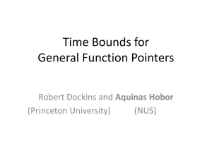 Time Bounds for General Function Pointers Aquinas Hobor