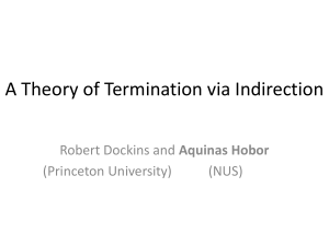 A Theory of Termination via Indirection Aquinas Hobor