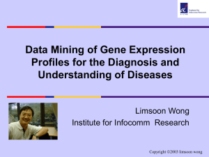 Data Mining of Gene Expression Profiles for the Diagnosis and Understanding of Diseases