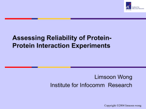 Assessing Reliability of Protein-Protein Interaction Experiments.