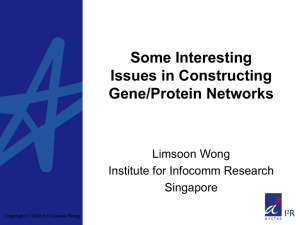 Some interesting issues in constructing gene/protein networks