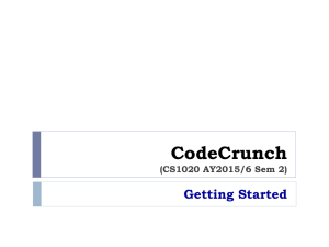 Intro to CodeCrunch