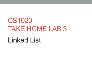CS1020 TAKE HOME LAB 3 Linked List