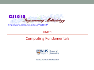Unit 1: Computing Fundamentals