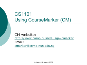 Using CourseMarker