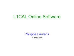 L1CAL Online Software Philippe Laurens 31-May-2005