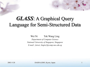 GLASS A Graphical Query Language for Semi-Structured Data
