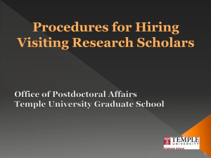 Procedures for Hiring Visiting Research Scholars