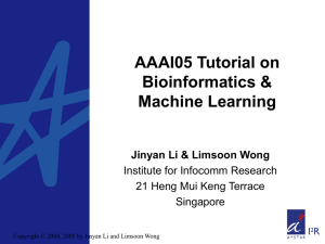 Bioinformatics and Machine Learning