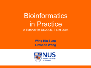 Bioinformatics in Practice