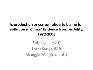 Is Production or Consumption to Blame for Pollution in China? Evidence from the Weekly Visibility Cycles