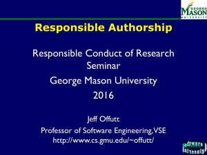 Mason's Responsible Conduct of Research Seminars