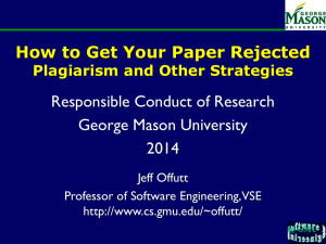 How to get your paper rejected: Plagiarism and other strategies