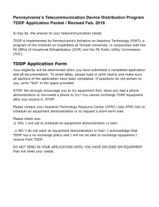 TDDP Application, English - MS Word format