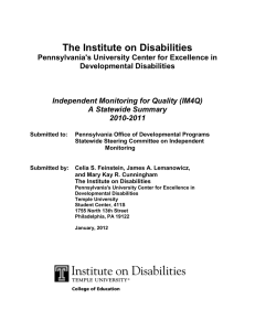 Independent Monitoring for Quality (IM4Q) Statewide Summary 2010-2011