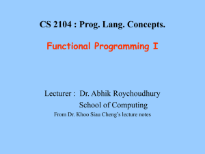 Functional Programming - I
