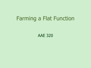 Farming a Flat Function AAE 320