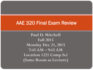 AAE 320 Final Exam Review