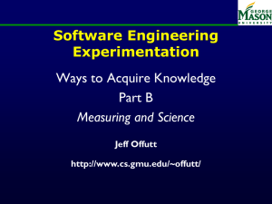 Software Engineering Experimentation Ways to Acquire Knowledge Part B