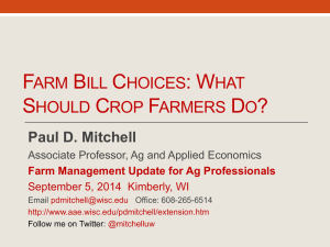 Farm Bill Choices: What Should Crop Farmers Do? PLC or ARC (Nov 2014)