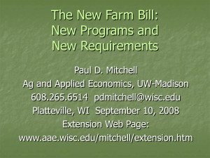 ACRE, SURE, and the New Farm Bill Crop Insurance Requirements (PowerPoint Sep 2008)