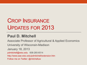 Wisconsin Crop Insurance Update for 2013 (Jan 2013)