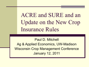 ACRE, SURE and Crop Insurance Update (PowerPt Jan 2011)