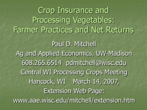 Crop Insurance and Processing Vegetables (Mar 2007)