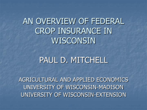 Federal Crop Insurance in Wisconsin (Nov 2005)