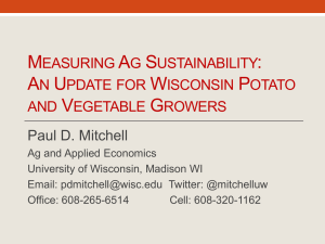 Measuring Ag Sustainability: An Update for Vegetable Growers (Presentation Feb 2013)