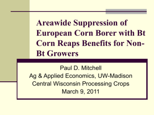 Areawide Suppression of European Corn Borer (