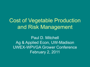 Cost of Vegetable Production and Risk Management (PowerPt Feb 2011)