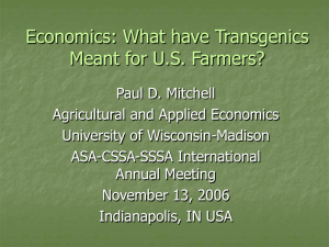 What have Transgenic Crops Meant for U.S. Farmers? An Economic Perspective (Nov 2006)