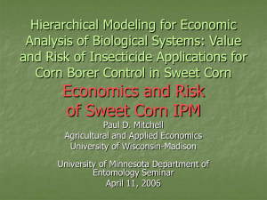 Economics and Risk of Sweet Corn IPM (April 2006)