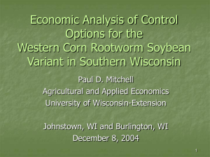 Economics of Control Options for the Western Corn Rootworm Soybean Variant (Dec 2004)