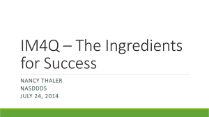 Nancy Thaler IM4Q 2014 Keynote