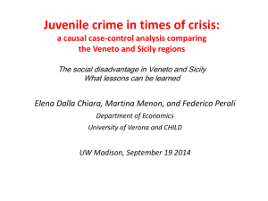 A Causal Analysis of Juvenile Crime in Italy