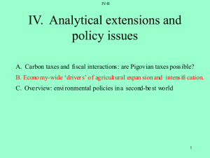IV B: Agricultural technology, migration, deforestation and agricultural intensification.