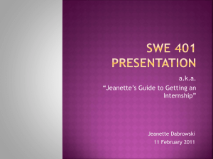a model SWE 401 Presentation