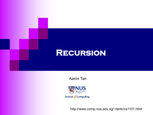 Recursion Aaron Tan