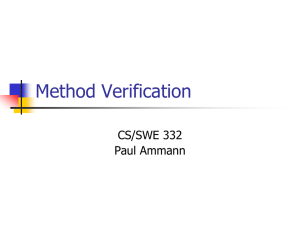 Method Verification