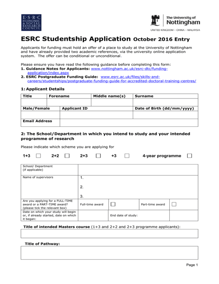 esrc-dtc-studentship-application-form-word