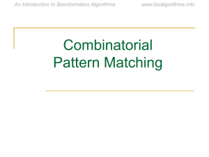 Chapter 9: Combinatorial Pattern Matching
