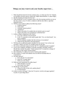 Things you may want to ask your faculty supervisor…